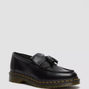 Adrian Yellow Stitch Leather Tassel Loafers