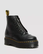 SINCLAIR Milled Nappa Leather Platform Boots