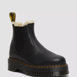 2976 Faux Fur Lined Platform Chelsea Boots