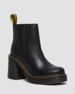 SPENCE Leather Flared Heel Chelsea Boots