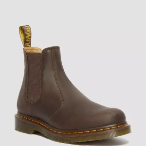 2976 Yellow Stitch Crazy Horse Leather Chelsea Boots
