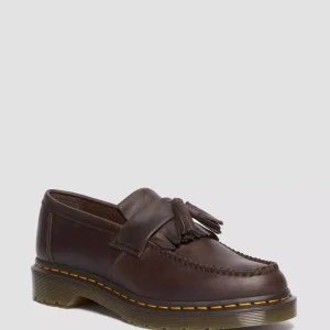 Adrian Crazy Horse Leather Tassel Loafers