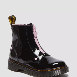 Junior Heart Nappa Patent Leather Pull-on Boots