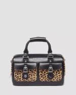 Top Handle Bag Leopard Print Hair On