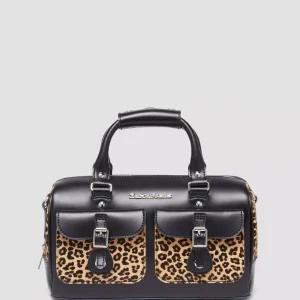 Top Handle Bag Leopard Print Hair On