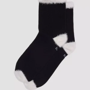 FAUX FUR ORGANIC COTTON BLEND SOCKS ORGANIC COTTON BLEND SOCKS