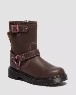Genaya Junior Kids Leather Biker Boots