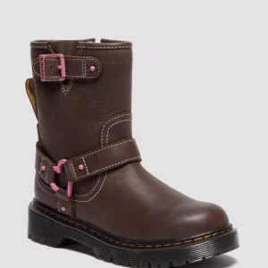 Genaya Junior Kids Leather Biker Boots