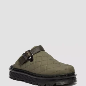Zebzag Quilted Canvas Slingback Platform Mules