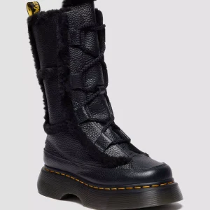 Buzz Lace Up Faux Fur Lined Milled Nappa Leather Lace Up Boots