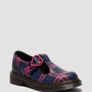 JUNIOR POLLEY II Pink Tartan Mary Jane Shoes