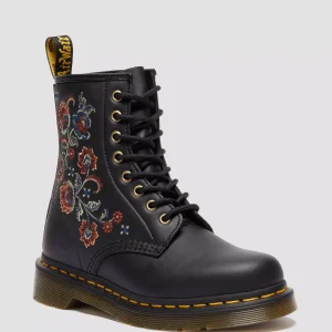 1460 VONDA TF Reclaimed Leather Floral Print Lace Up Boots
