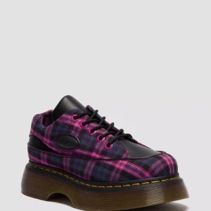BUZZ 5-EYE Tartan & Leather Lace Up Shoes