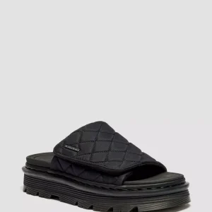 Zebzag Slides Quilted Canvas Strap Platform Slides