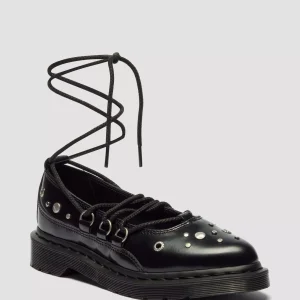 ELPHIE II Studded Buttero Leather Ballet Flats