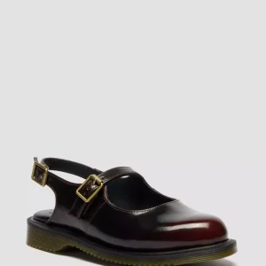 Madaline Mary Jane Rub Off Leather Sling Back Shoes