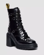 CHESNEY Studded Buttero Leather Flare Heeled Boots