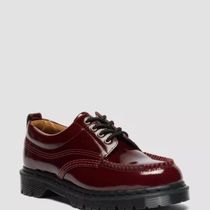 Lowell Lacquered Leather Moc Toe Shoes