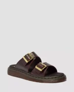 Josef Two Strap Atlas Leather Sandals
