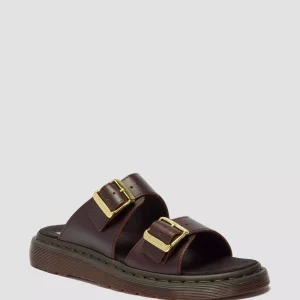 Josef Two Strap Atlas Leather Sandals