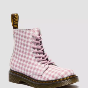 JUNIOR 1460 Gingham Leather Boots