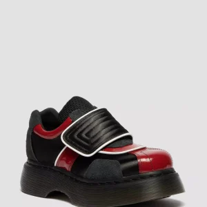 Buzz Strap Mixed Material Shoes