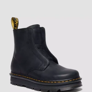 Zebzag Laceless Slip On Leather Boots