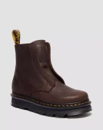 Zebzag Laceless Slip On Leather Boots