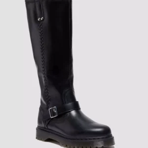 Anistone Knee High Orleans Leather Biker Boots