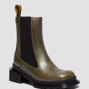 MAYBOLE CHELSEA Square Toe Leather Boots