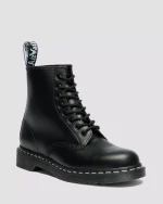 1460 White Stitch Smooth Leather Lace Up Boots
