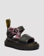 Toddler Marlowe II Glitter Heart Leather Strap Shoes