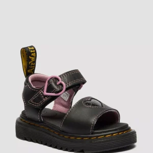 Toddler Marlowe II Glitter Heart Leather Strap Shoes