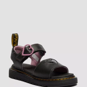Junior Marlowe II Glitter Heart Leather Strap Shoes