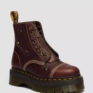 Sinclair Flower Grizzly Leather Platform Boots