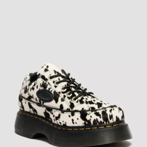BUZZ 5-Eye Dalmatian Hair On Leather Shoes
