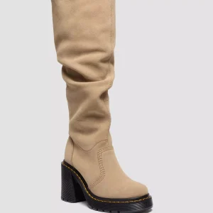 KASEY Suede Knee High Heeled Boots
