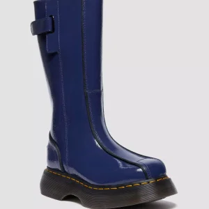 BUZZ HI Tall Distressed Patent Leather Boots