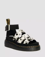 Clarissa Quad Three Strap Hair On Leather Sandals