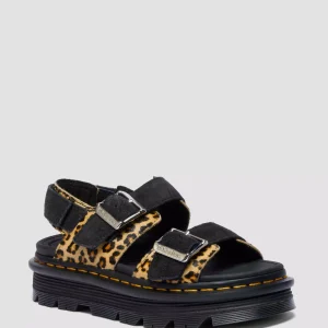 Zebzag Sandals Hair On Leather Sandals