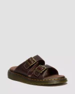 Josef Grizzly Leather Slide Sandals